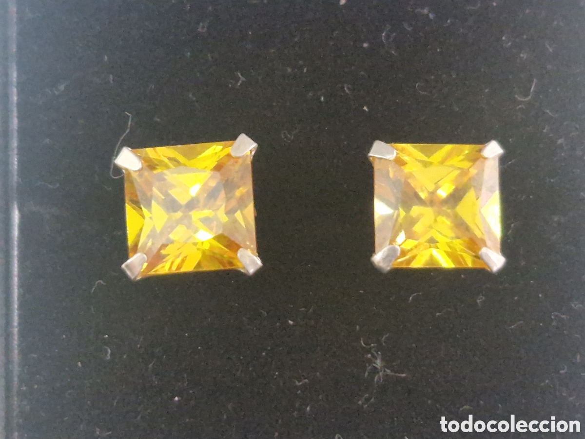 Joyeria: PENDIENTES DE PLATA PIEDRAS AMARILLAS - Foto 7
