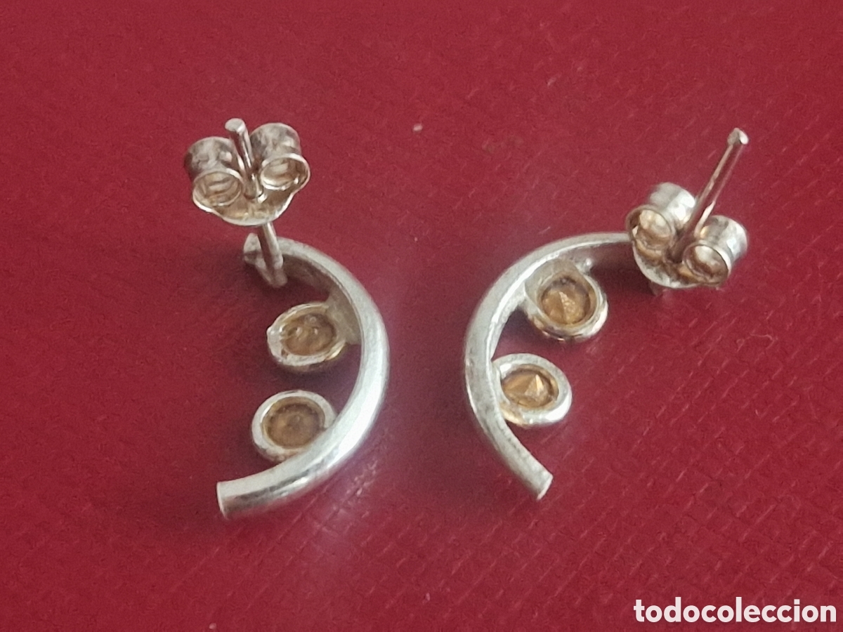 Joyeria: PENDIENTES PLATA CIRCONITAS AZULES - Foto 4