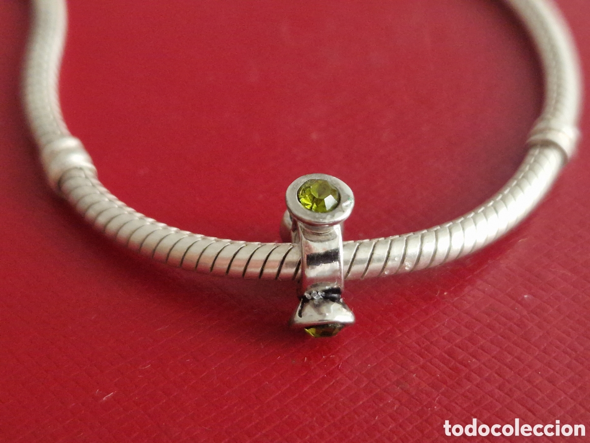 Joyeria: CHARM EN PLATA DE LEY Y PIEDRA VERDE - Foto 1