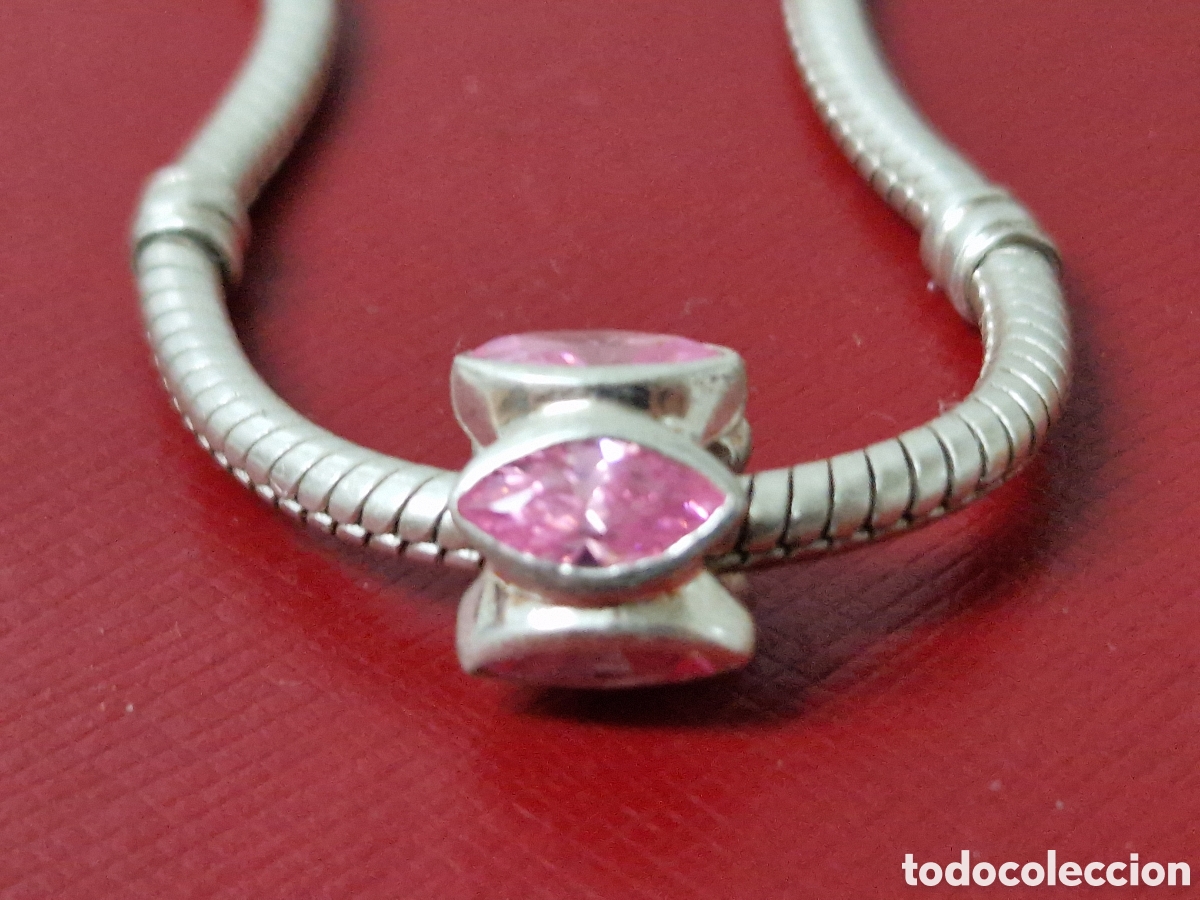 Joyeria: CHARM EN PLATA Y CIRCONITAS ROSAS NUEVO - Foto 2