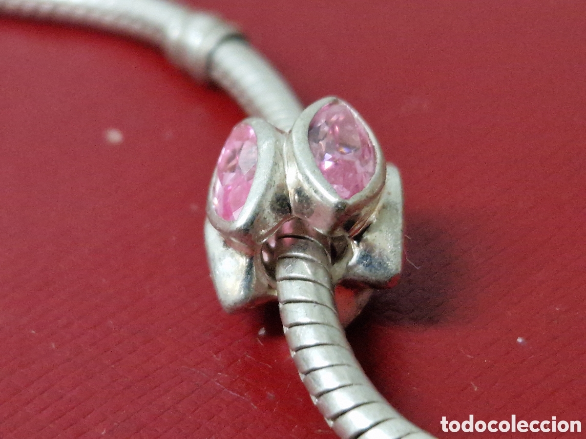 Joyeria: CHARM EN PLATA Y CIRCONITAS ROSAS NUEVO - Foto 1