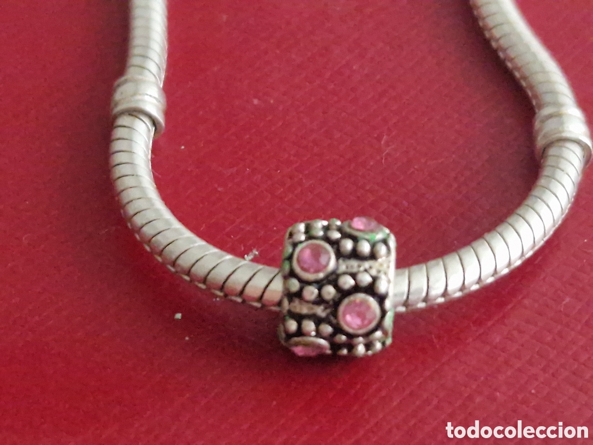 Joyeria: CHARM EN PLATA DE LEY Y CIRCONITAS ROSAS NUEVO - Foto 2