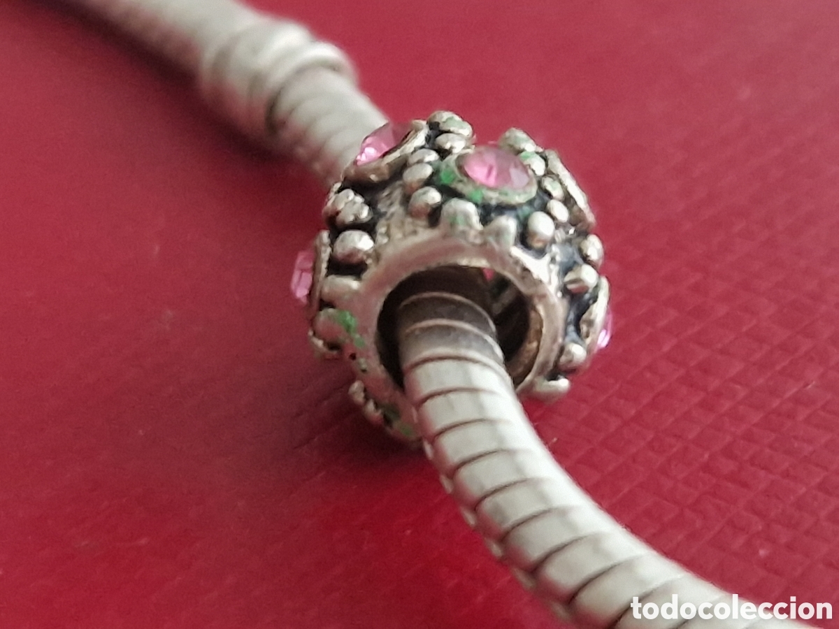 Joyeria: CHARM EN PLATA DE LEY Y CIRCONITAS ROSAS NUEVO - Foto 3