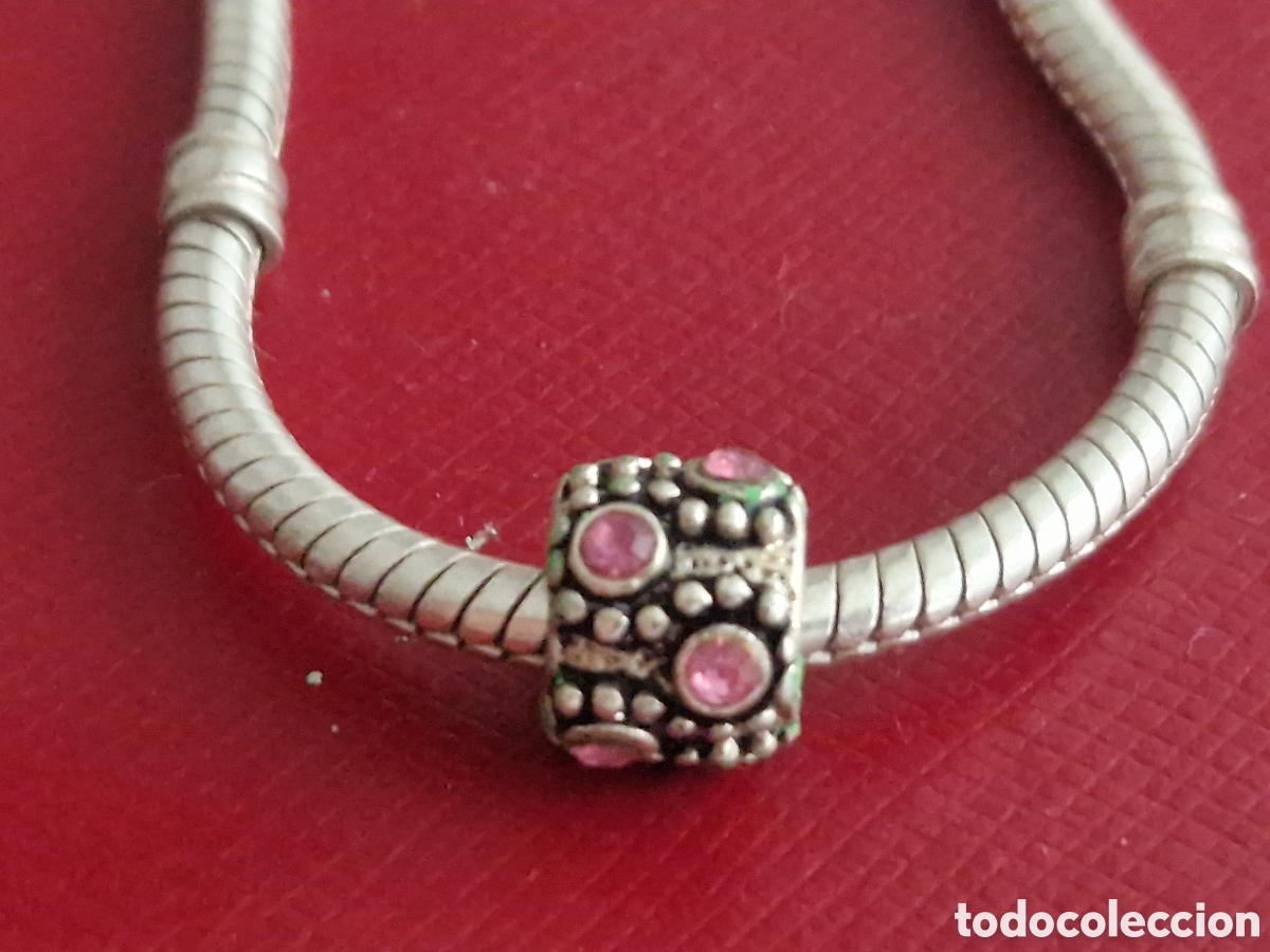 Joyeria: CHARM EN PLATA DE LEY Y CIRCONITAS ROSAS NUEVO - Foto 1
