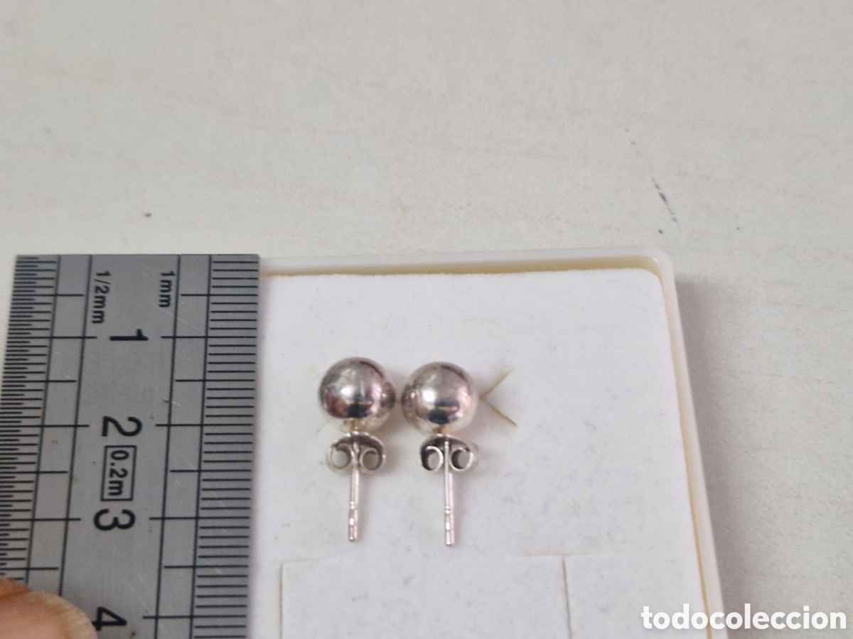 Joyeria: PENDIENTES DE BOLAS DE PLATA NUEVOS - Foto 6