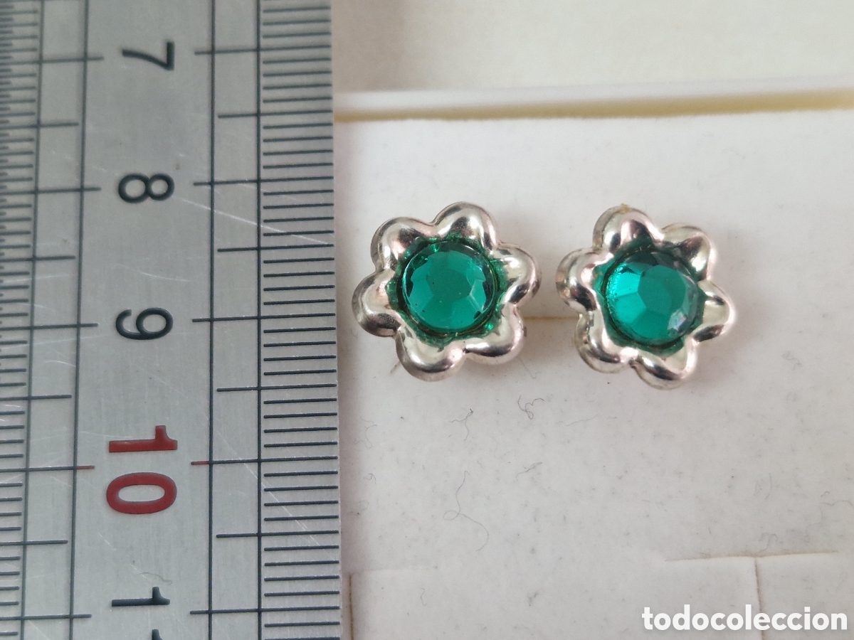 Joyeria: PENDIENTES DE PLATAVY PIEDRA VERDE NUEVOS - Foto 4