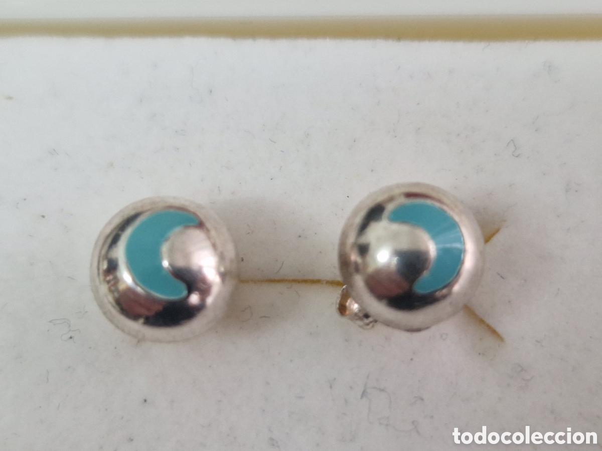 Joyeria: PENDIENTES PLATA Y ESMALTE LUNA - Foto 2
