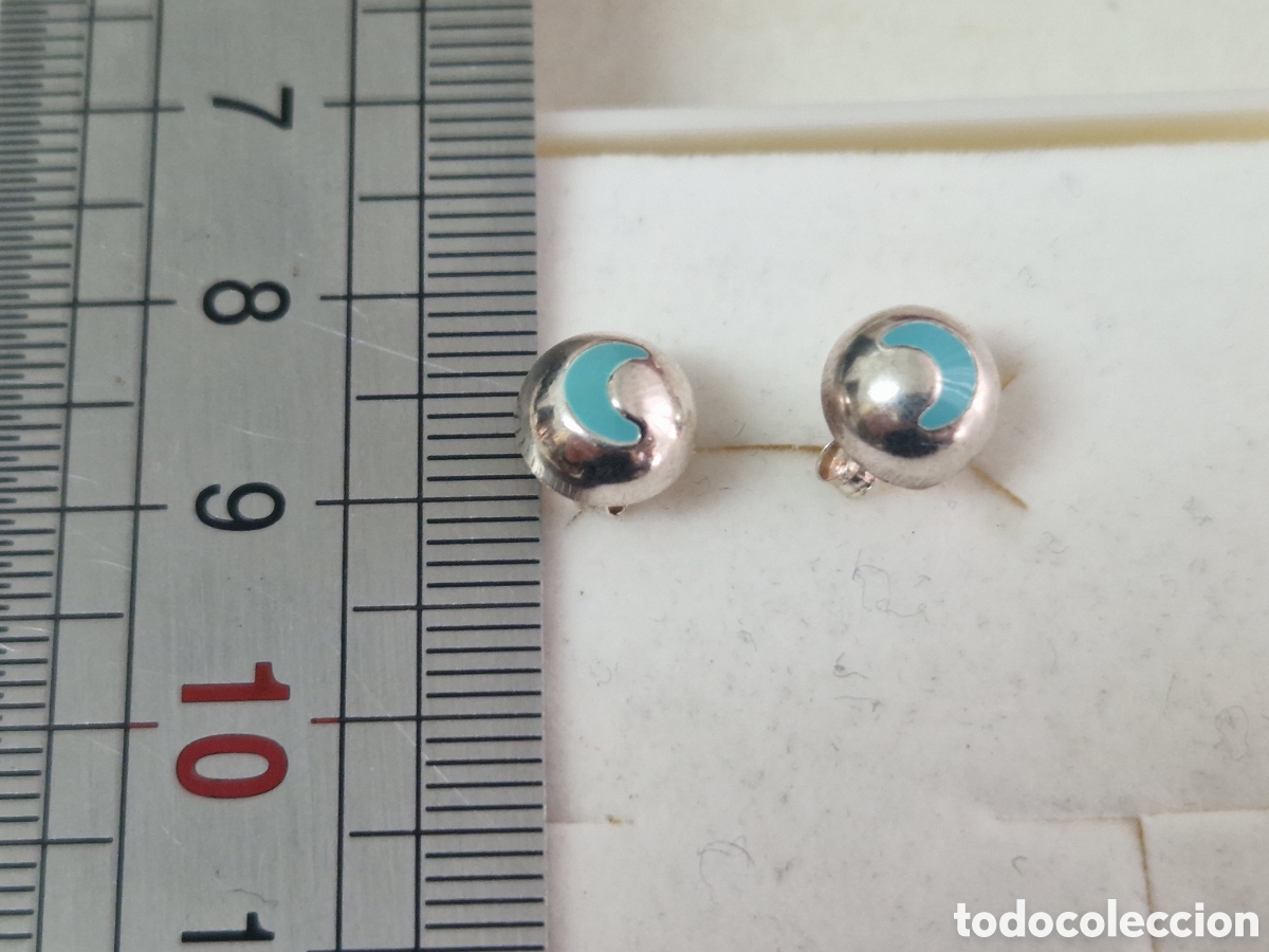 Joyeria: PENDIENTES PLATA Y ESMALTE LUNA - Foto 3