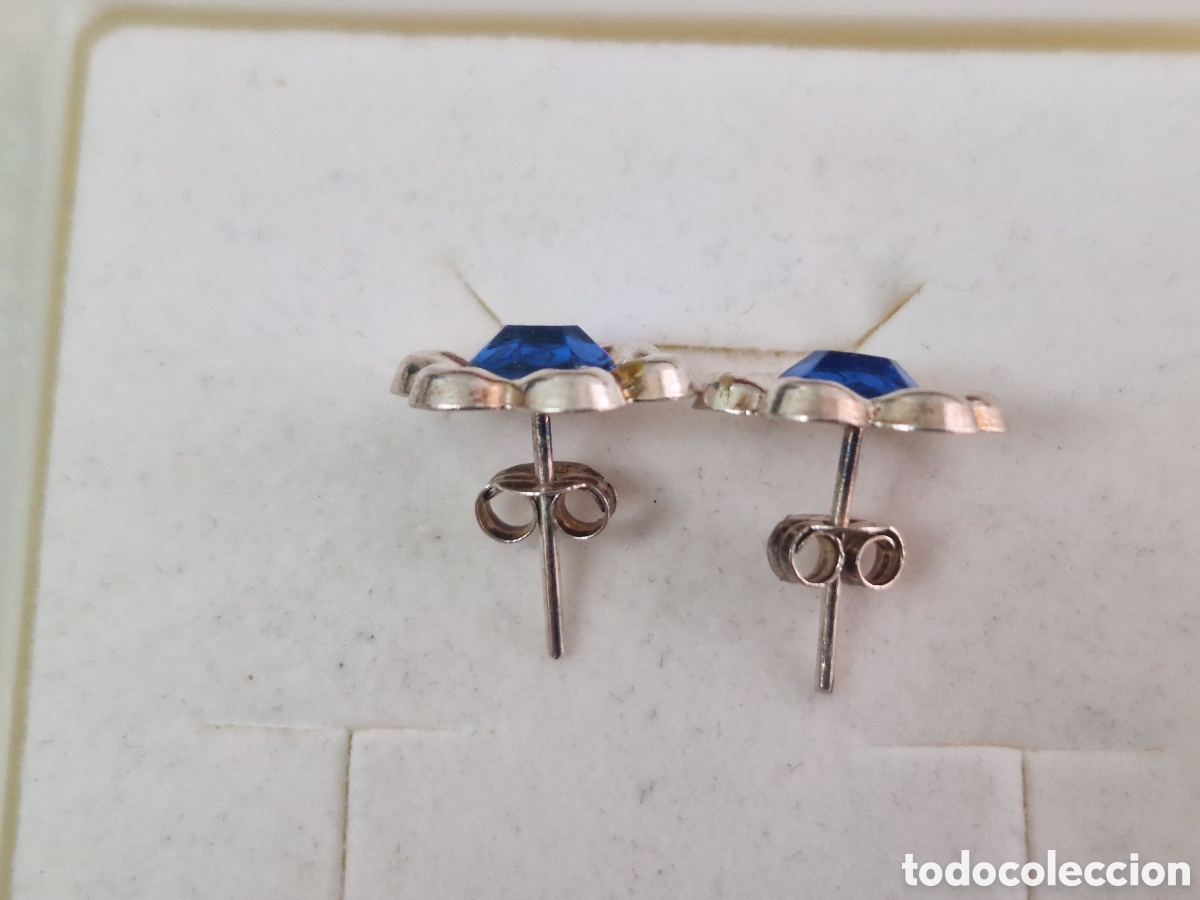 Joyeria: PENDIENTES PLATA Y PIEDRA AZUL NUEVOS - Foto 5