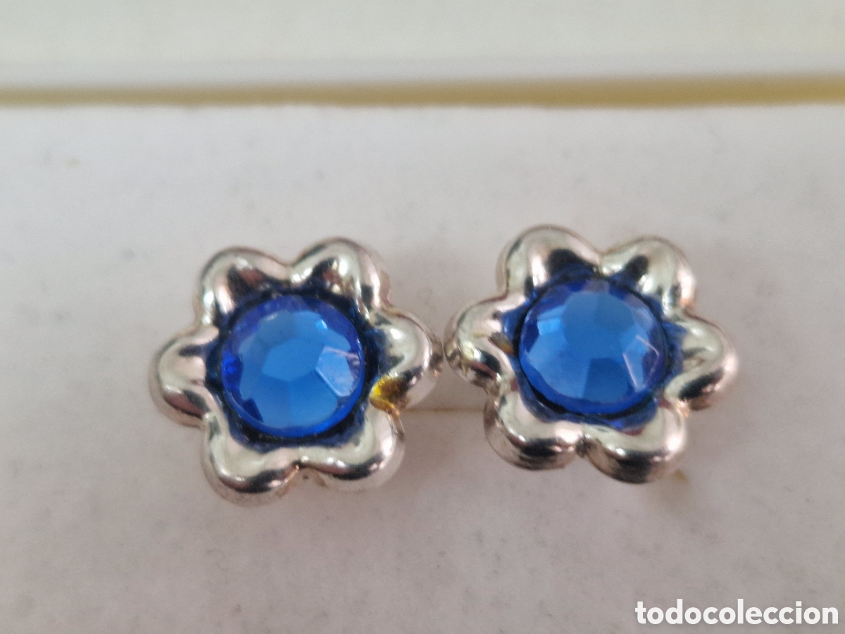 Joyeria: PENDIENTES PLATA Y PIEDRA AZUL NUEVOS - Foto 1