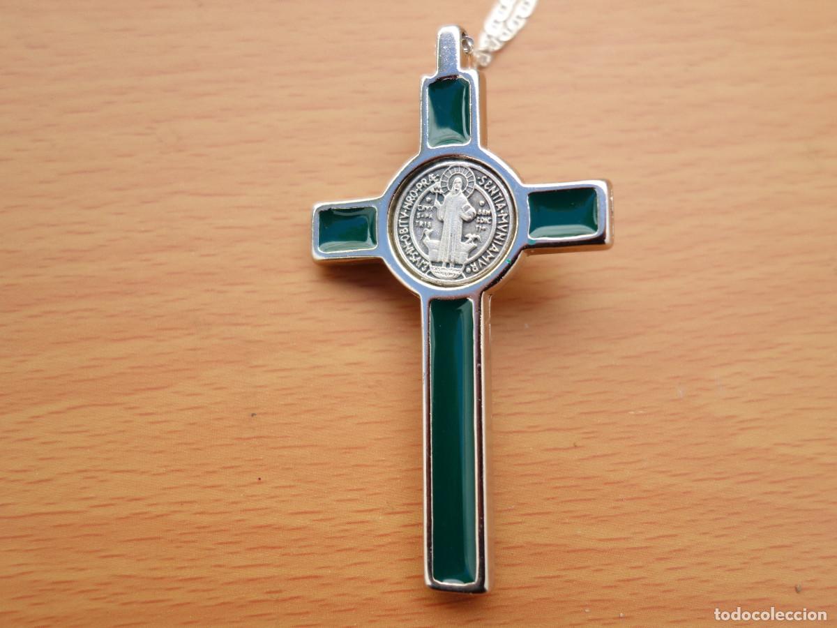 Joyeria: CRUCIFIJO DE SAN BENITO CON COLLAR DE PLATA - Foto 2