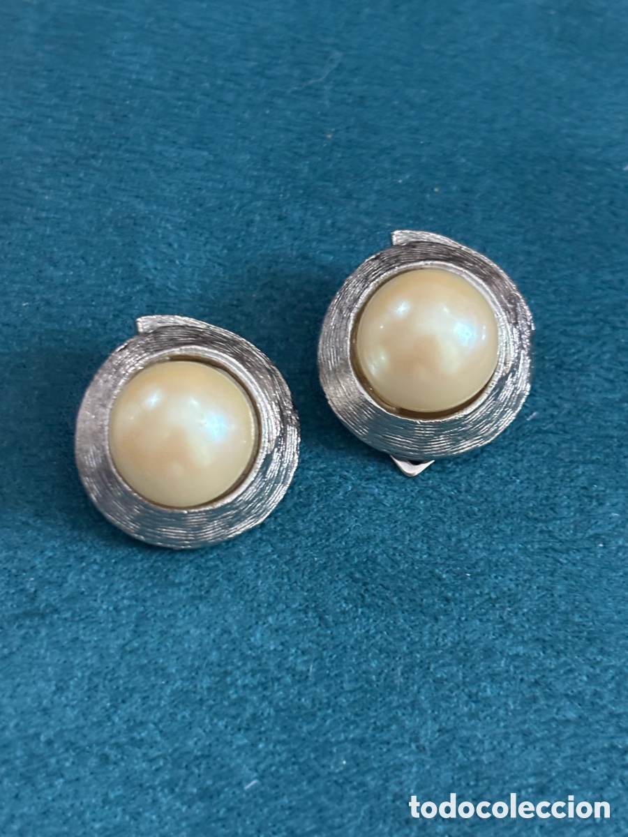 Joyeria: Pendientes plateados cierre de Cl&iacute;p - Foto 1
