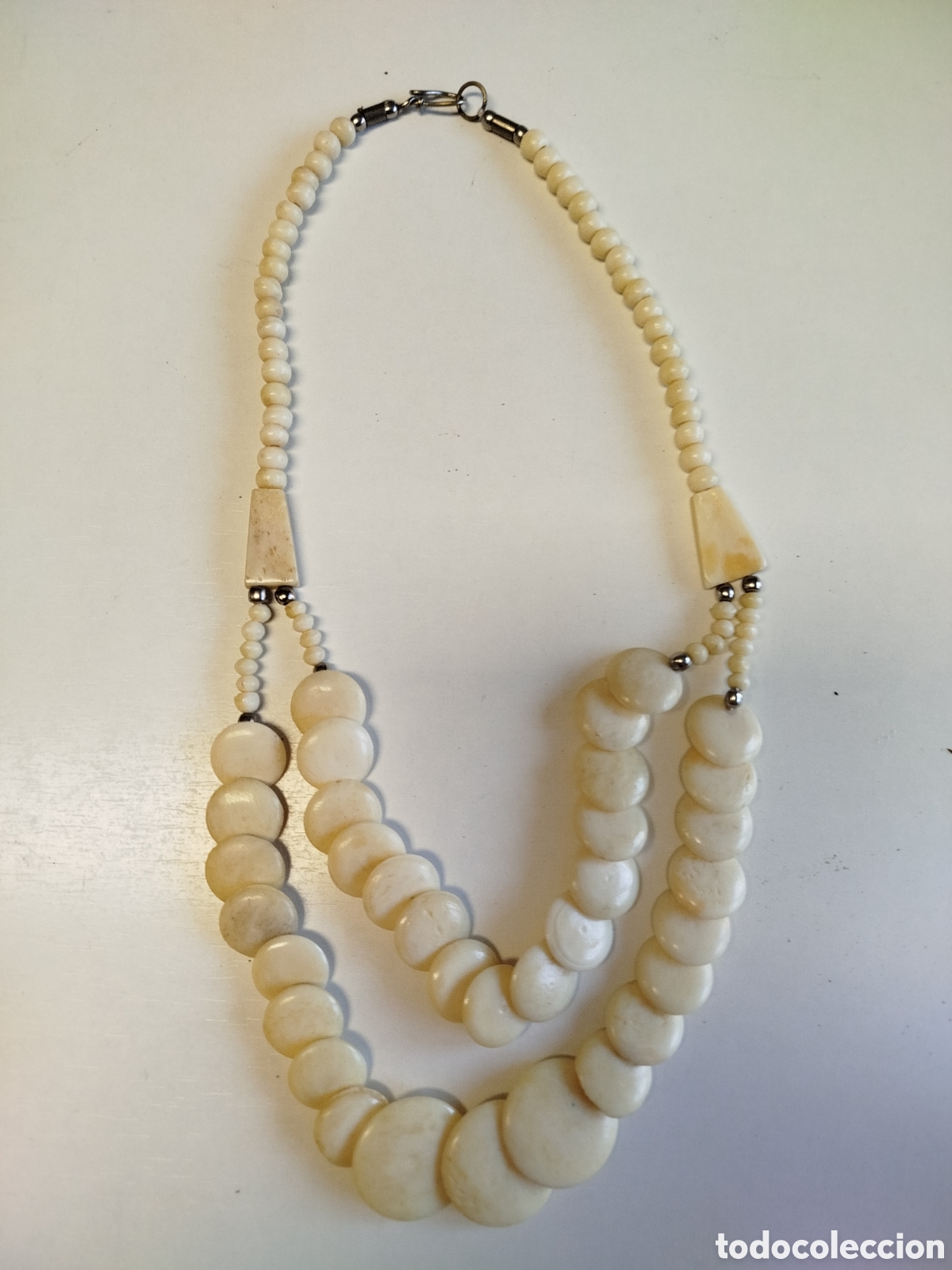 Joyeria: Original collar de hueso y metal. - Foto 1
