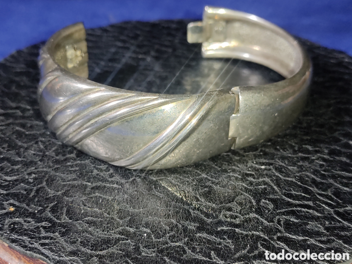 Joyeria: Pulsera plateada con estupendo cierre.Vintage. - Foto 5