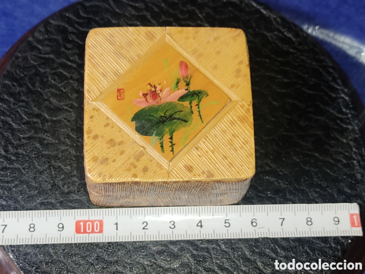 Joyeria: Caja, joyero anillero de bamb&uacute;.Vintage. - Foto 3
