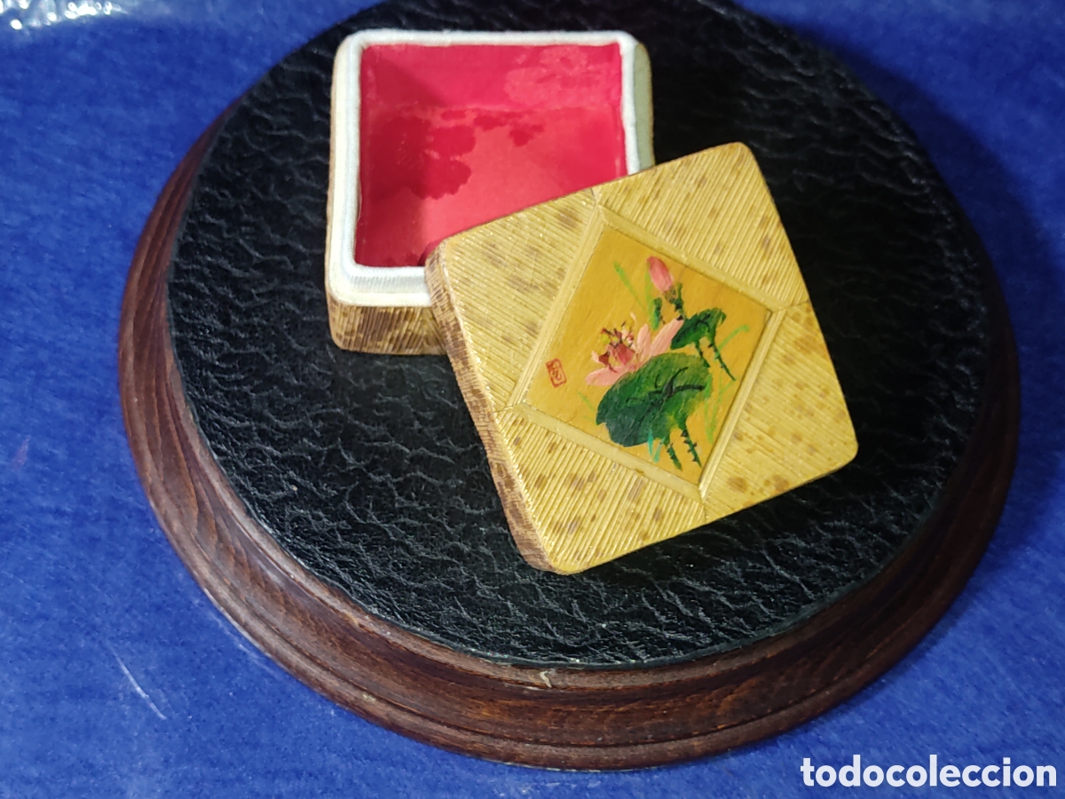 Joyeria: Caja, joyero anillero de bamb&uacute;.Vintage. - Foto 1