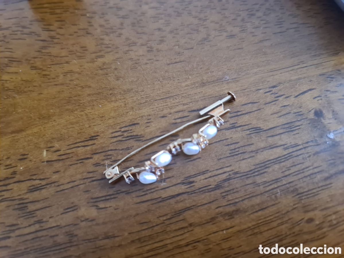Joyeria: #941 Alfiler en oro de 18k brillantes y perla. - Foto 4