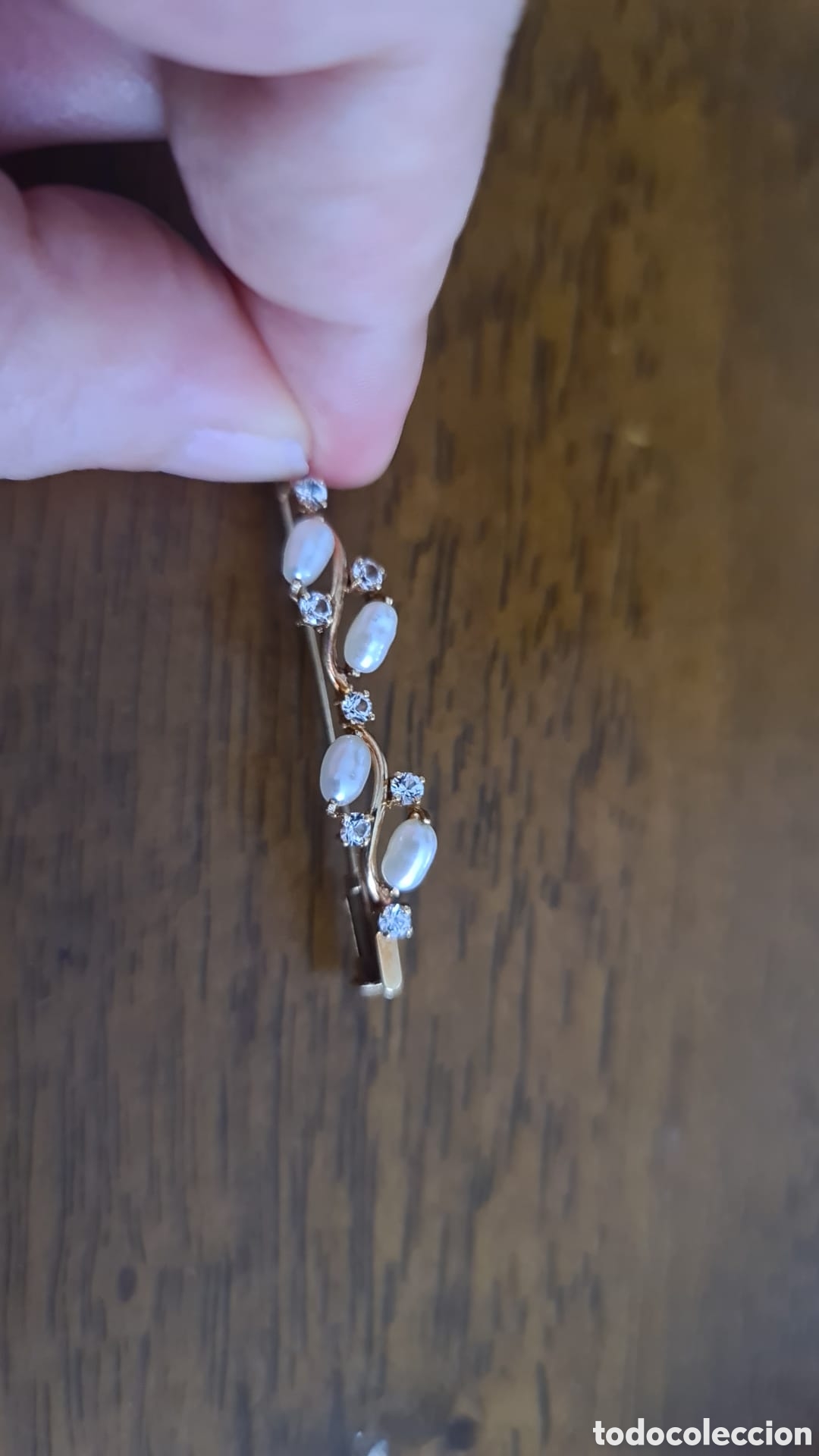 Joyeria: #941 Alfiler en oro de 18k brillantes y perla. - Foto 1