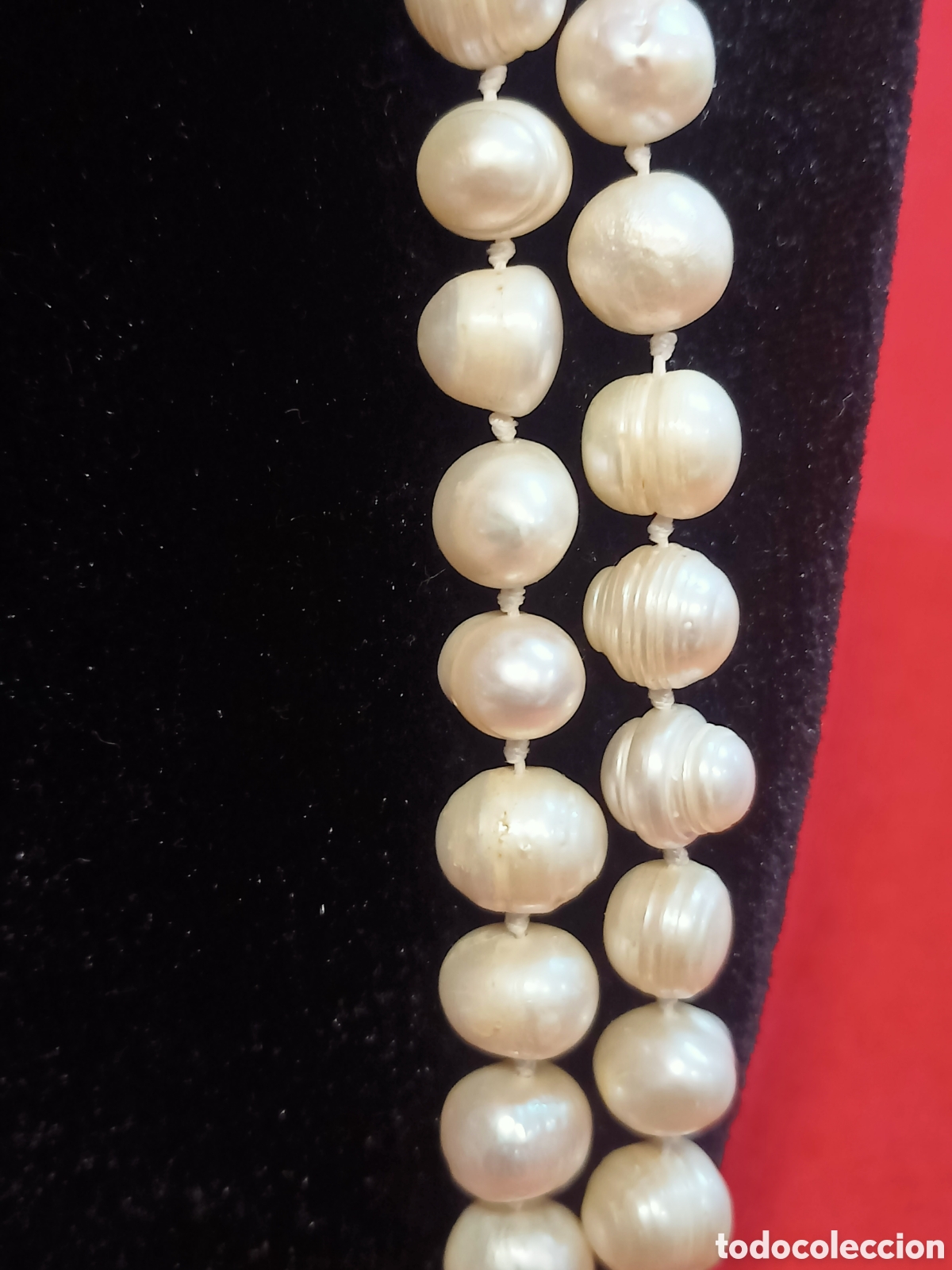 Joyeria: Gran collar dos vuelta de perlas barrocas cultivadas. REF-1029 - Foto 5