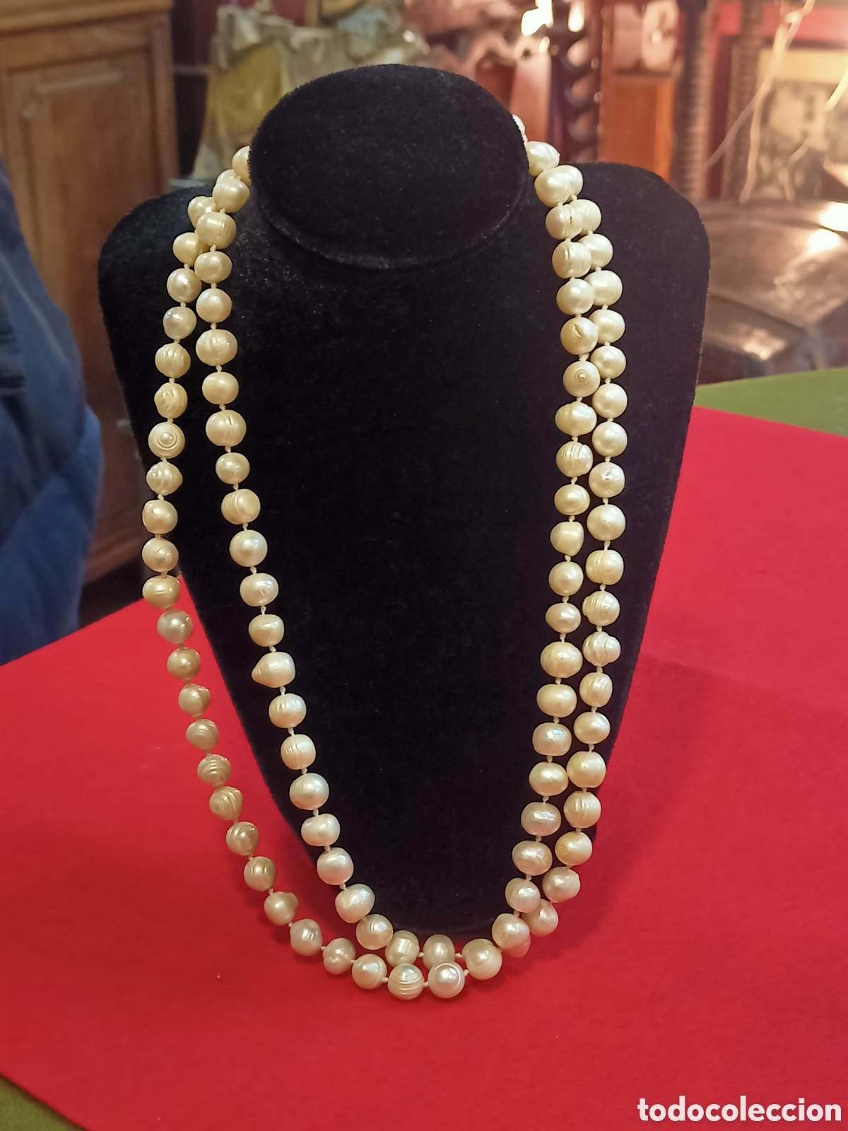 Joyeria: Gran collar dos vuelta de perlas barrocas cultivadas. REF-1029 - Foto 2