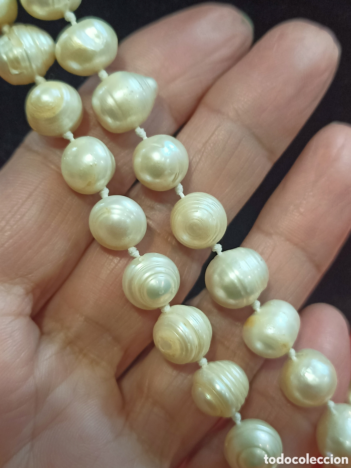 Joyeria: Gran collar dos vuelta de perlas barrocas cultivadas. REF-1029 - Foto 4