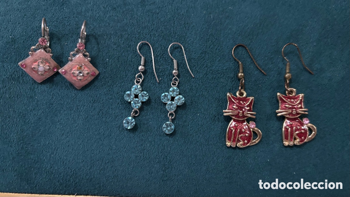 Joyeria: Lote 3 pares pendientes - Foto 1