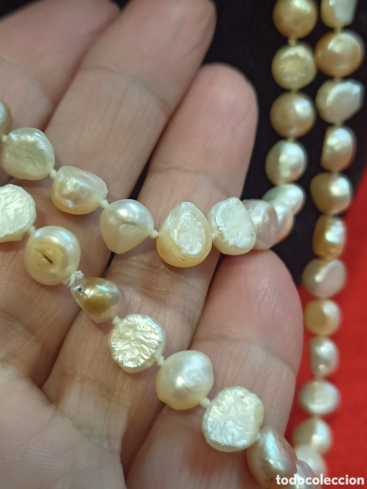 Joyeria: Gran collar dos vuelta de perlas cultivadas de rio. REF-7189 - Foto 4