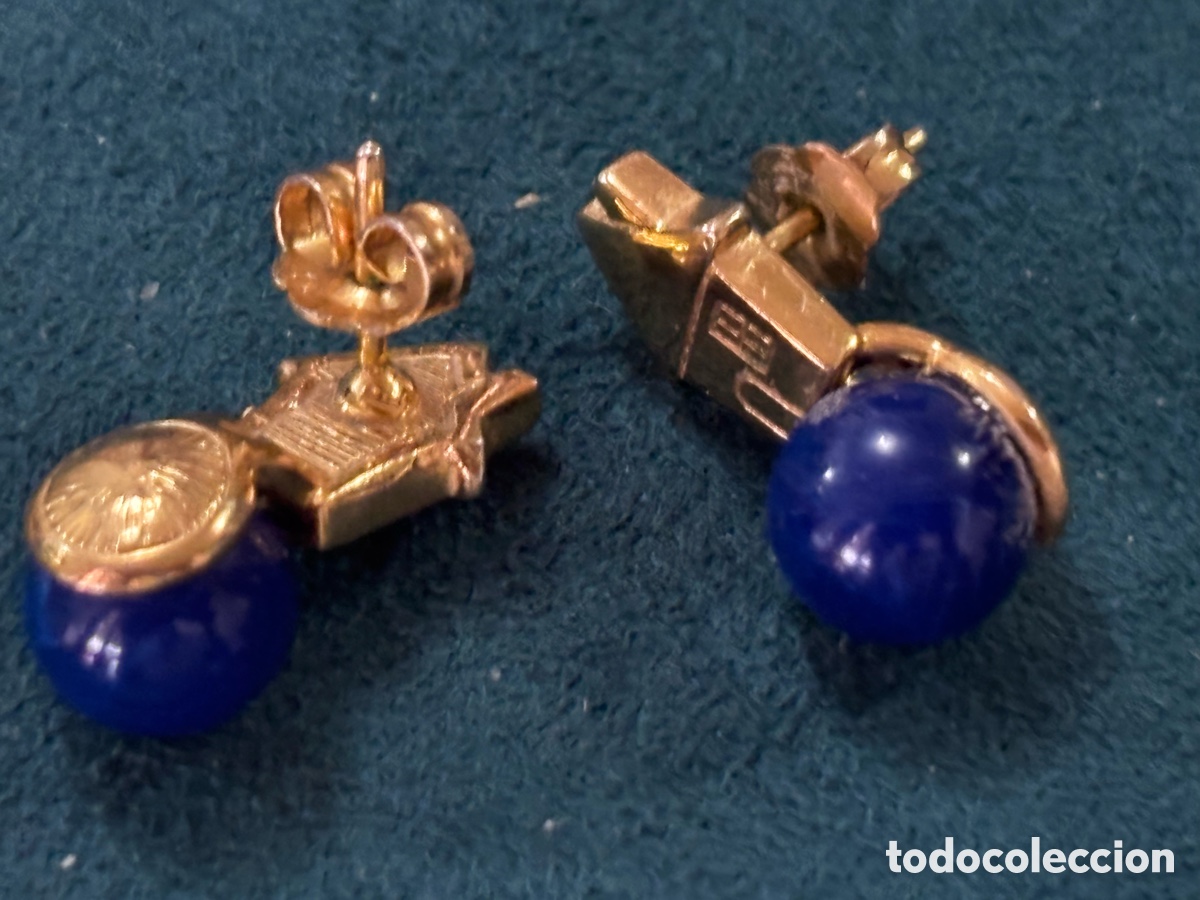 Joyeria: Pendientes con bola azul - Foto 2