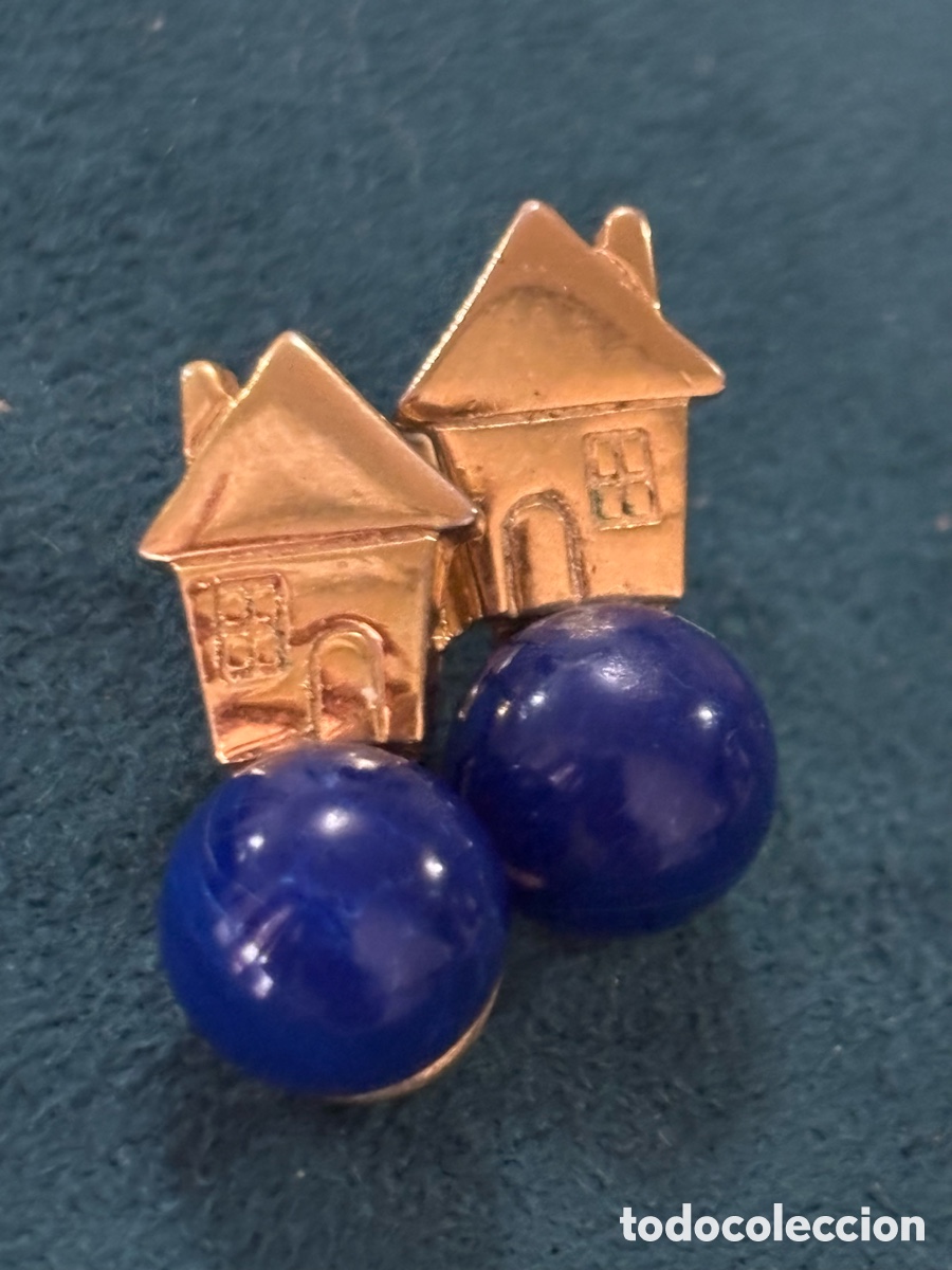 Joyeria: Pendientes con bola azul - Foto 1