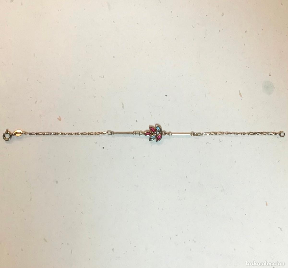Joyeria: PULSERA PLATA CHAPADA Y CRISTAL - Foto 1