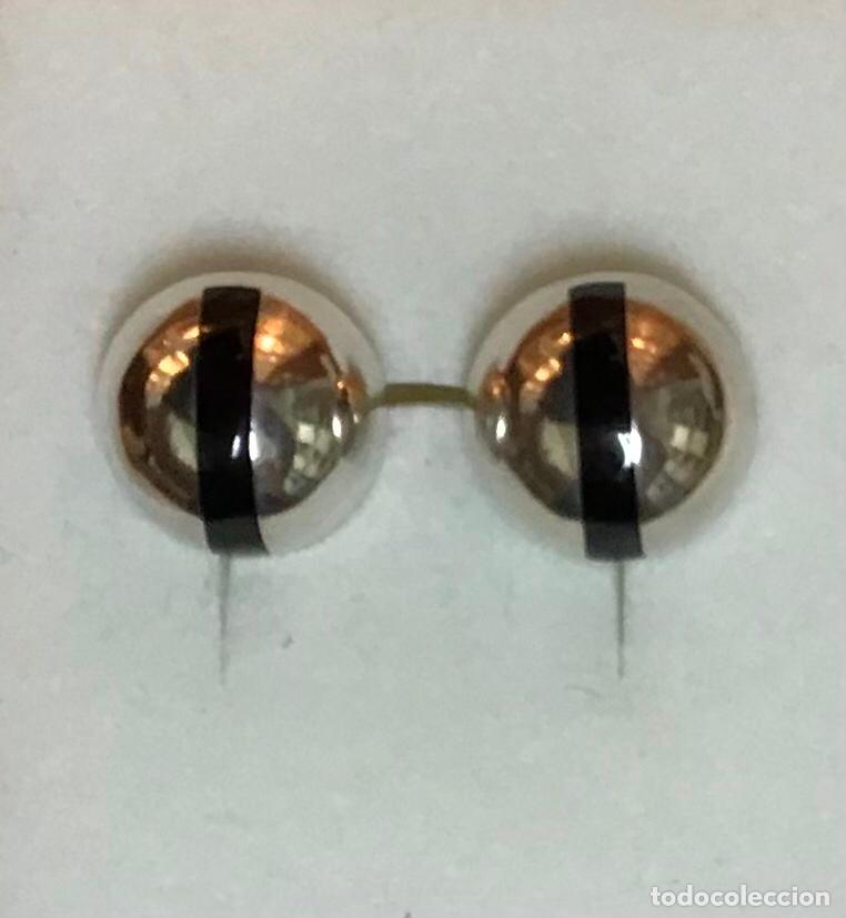 Joyeria: PENDIENTES PLATA Y ESMALTE NEGRO - Foto 1