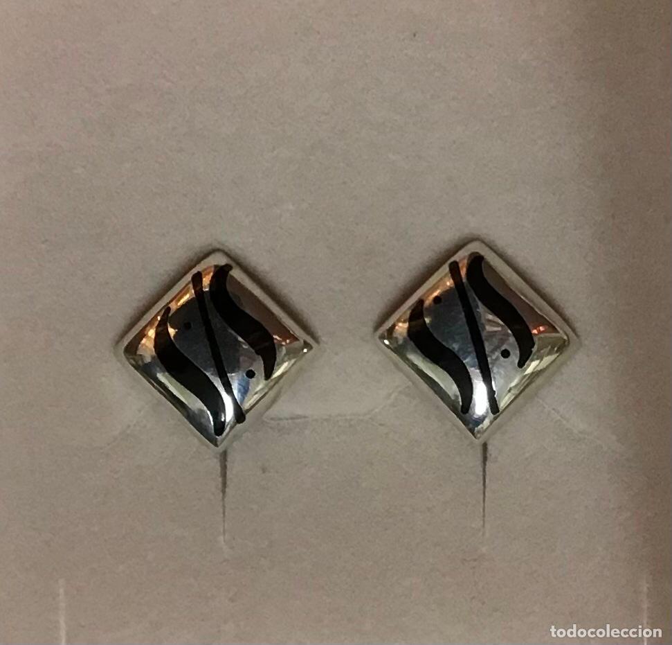 Joyeria: PENDIENTES PLATA Y ESMALTE, A&Ntilde;OS 80 - Foto 1