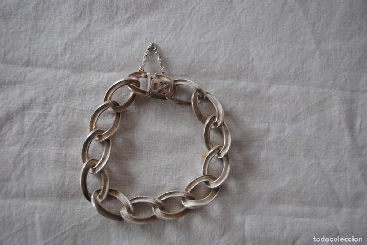 Joyeria: PULSERA DE PLATA , CON ESLABONES EN DOBLE DIBUJO , - Foto 1