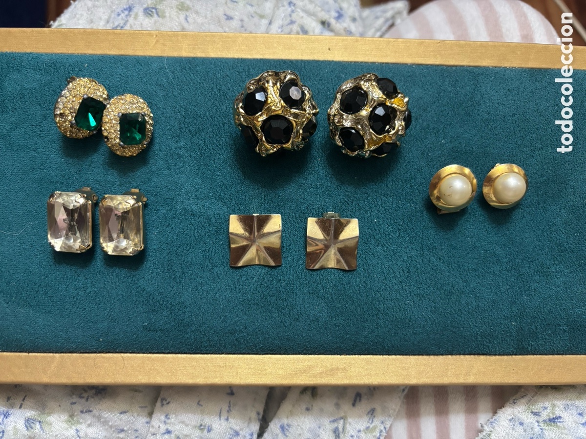 Joyeria: Lote de 5 pares de pendientes de Cl&iacute;p - Foto 1