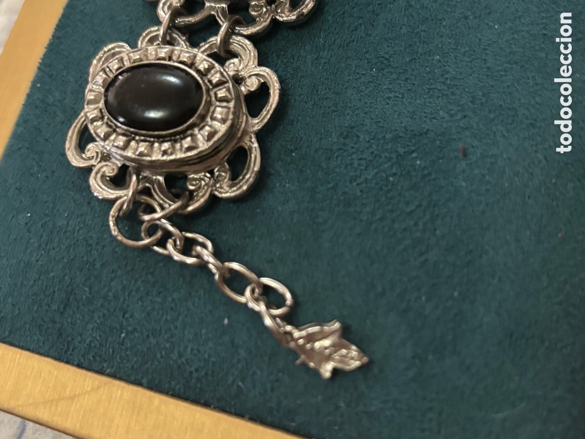 Joyeria: Pulsera de metal plateado vintage - Foto 3