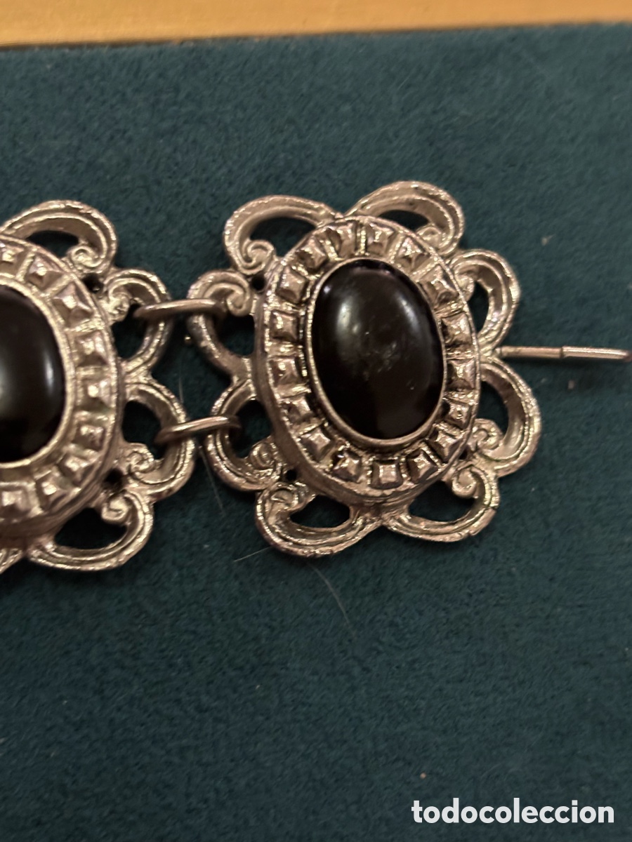 Joyeria: Pulsera de metal plateado vintage - Foto 4