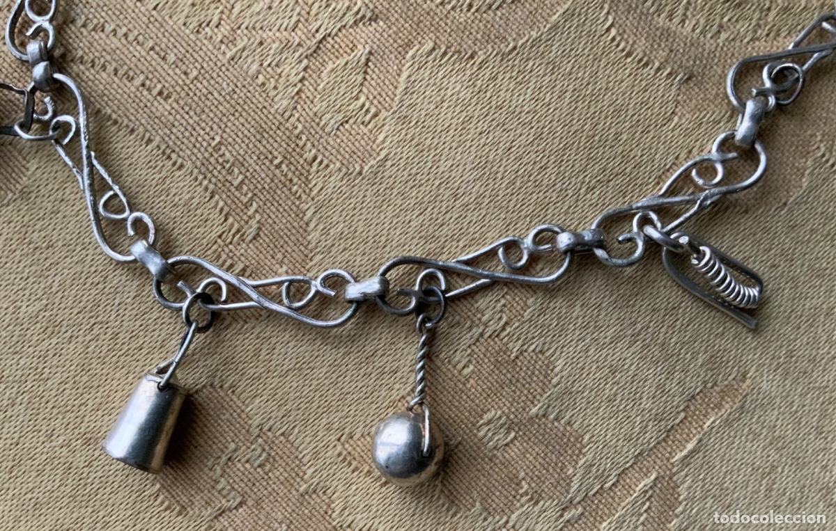 Joyeria: ANTIGUA PULSERA DE PLATA CON COLGANTES - Foto 9