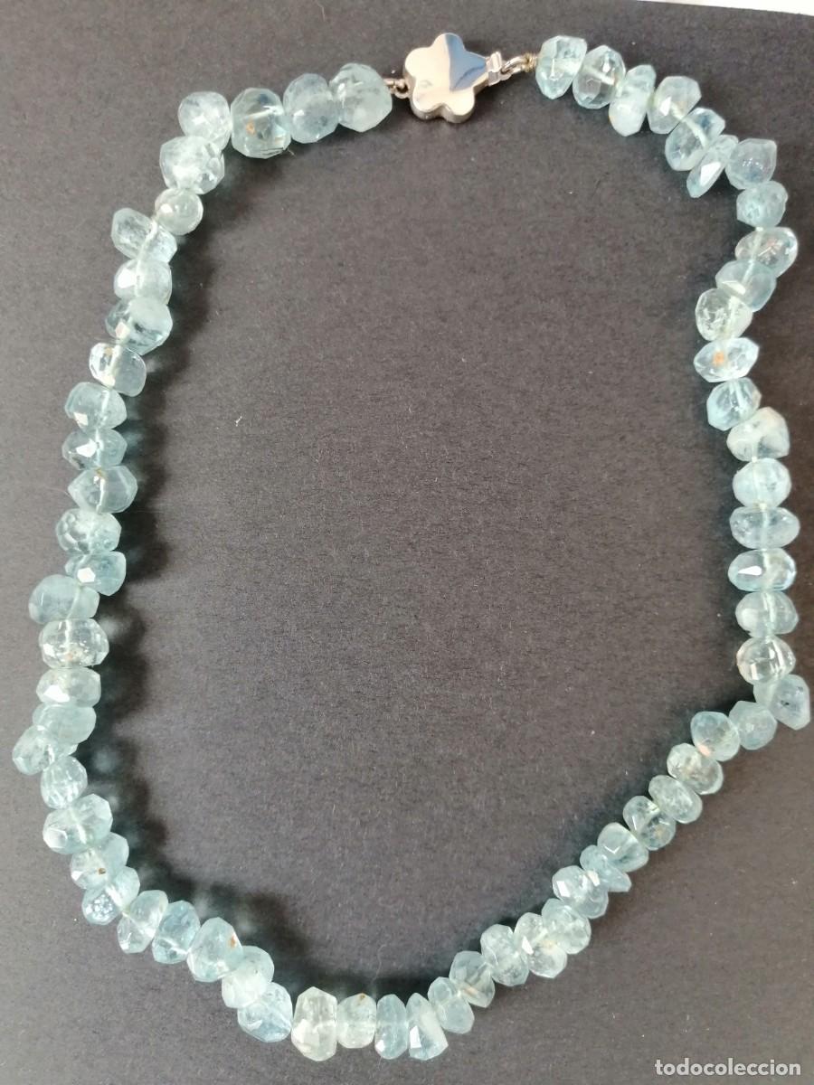 Joyeria: Collar aguamarinas con cierre en oro blanco - Foto 1