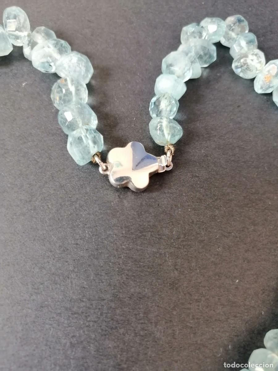 Joyeria: Collar aguamarinas con cierre en oro blanco - Foto 2