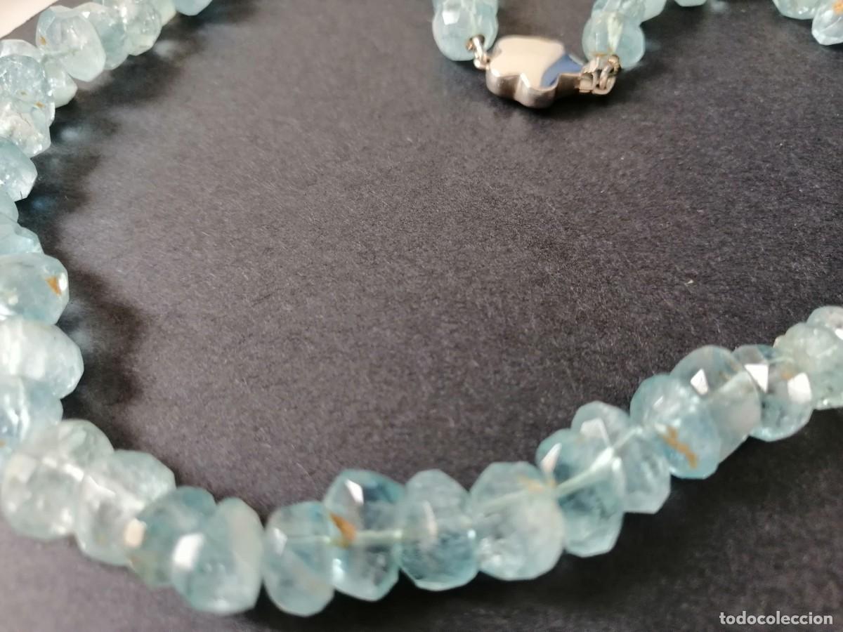 Joyeria: Collar aguamarinas con cierre en oro blanco - Foto 3