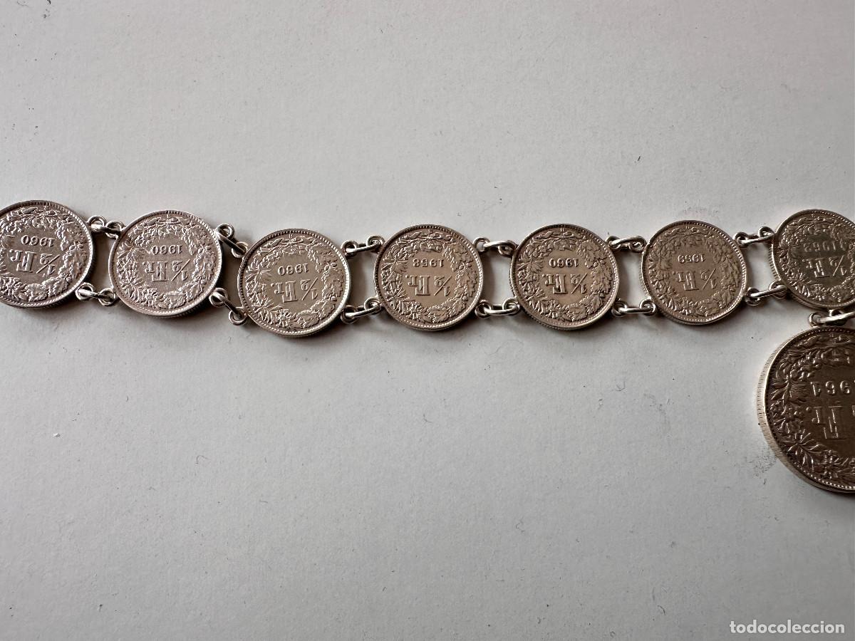 Joyeria: PULSERA DE PLATA CON MONEDAS DE FRANCOS SUIZOS - Foto 7