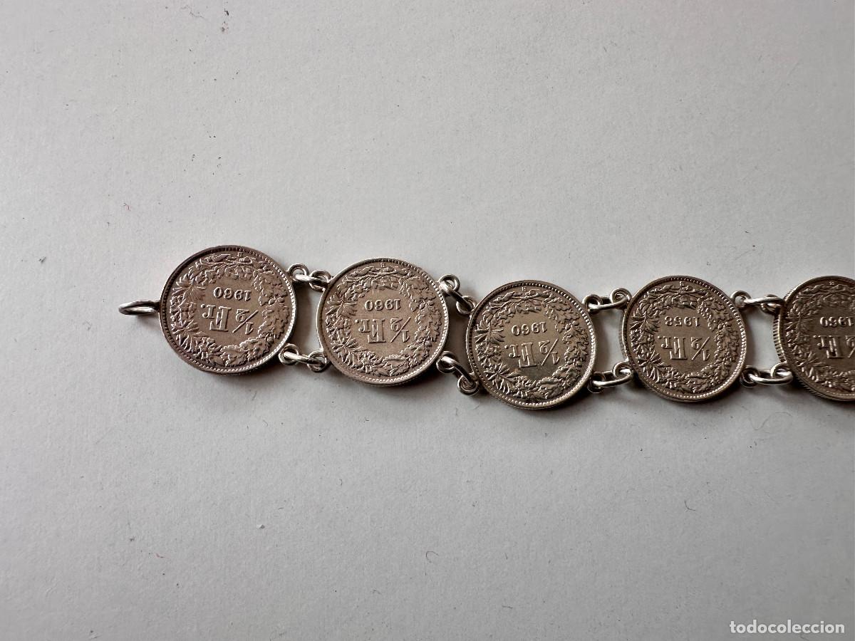 Joyeria: PULSERA DE PLATA CON MONEDAS DE FRANCOS SUIZOS - Foto 8