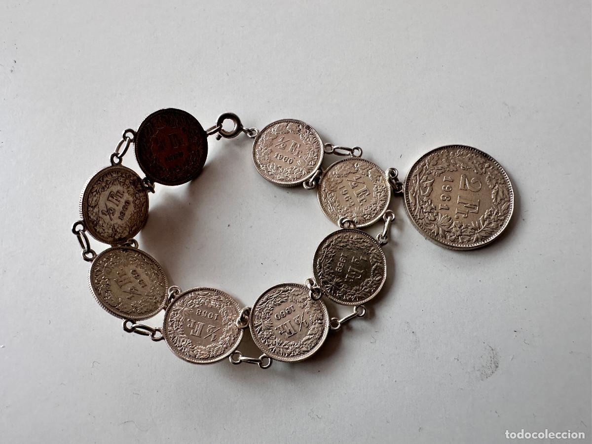 Joyeria: PULSERA DE PLATA CON MONEDAS DE FRANCOS SUIZOS - Foto 10