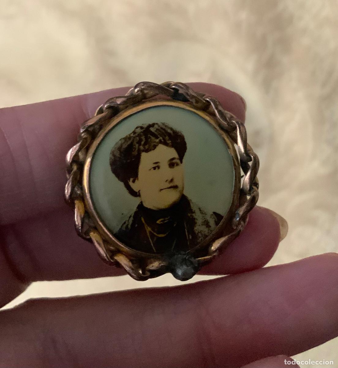 Joyeria: ANTIGUO BROCHE CON RETRATO DE MUJER - Foto 2