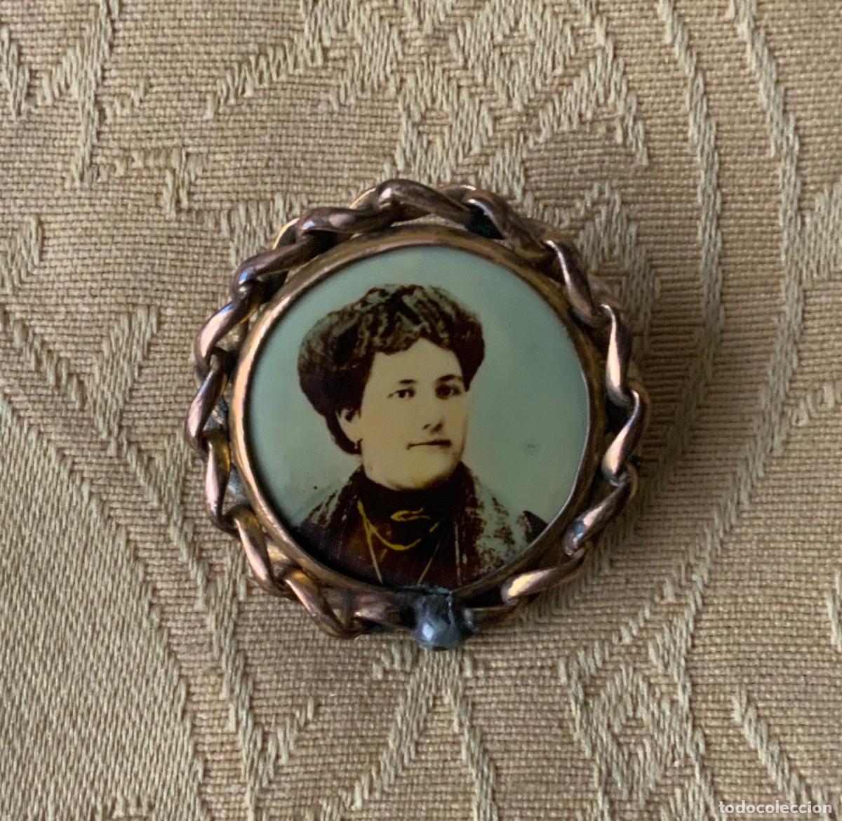 Joyeria: ANTIGUO BROCHE CON RETRATO DE MUJER - Foto 4