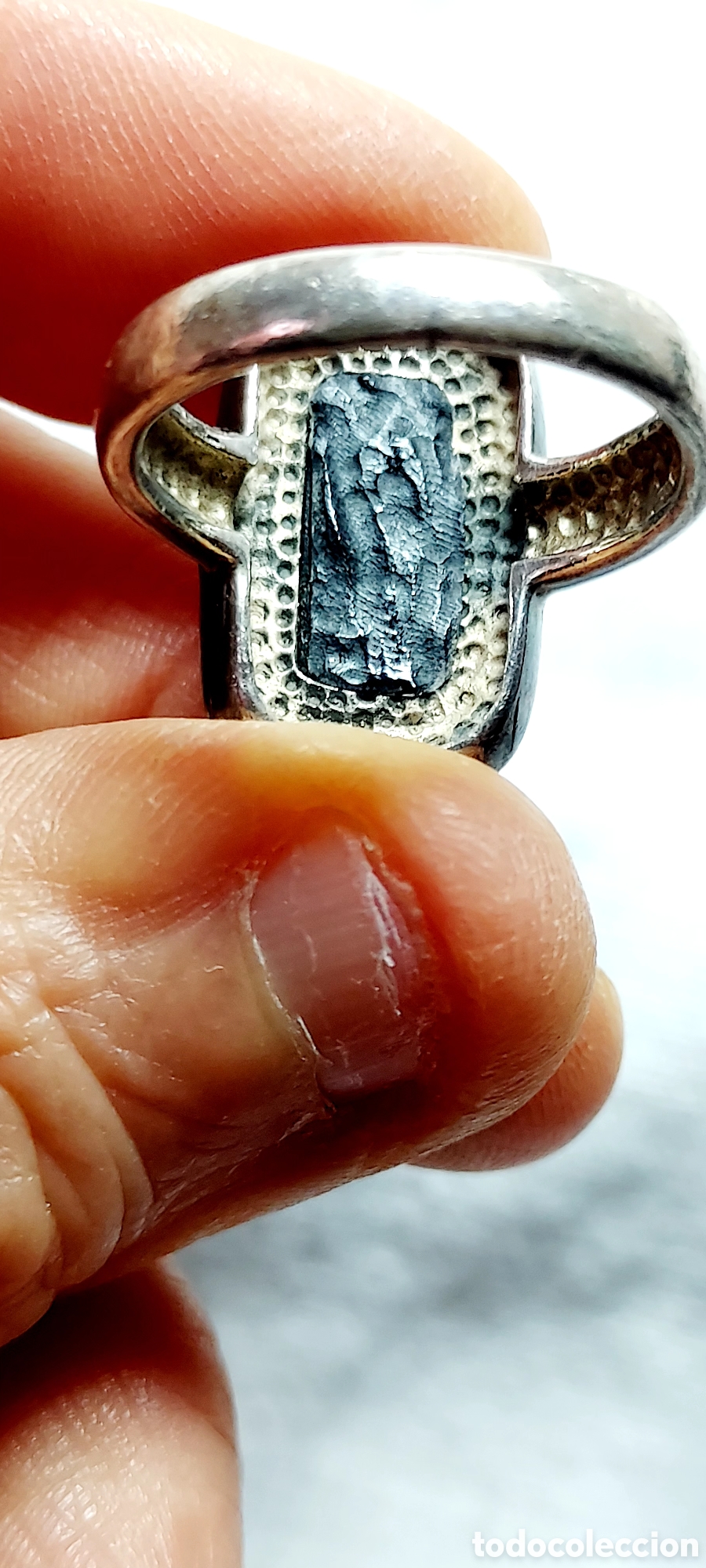 Joyeria: ANILLO DE PLATA 925 Y PIDRA NEGRA - Foto 3