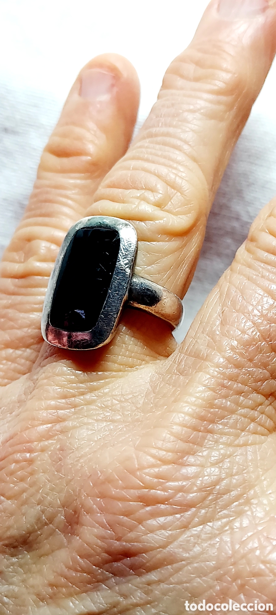 Joyeria: ANILLO DE PLATA 925 Y PIDRA NEGRA - Foto 7