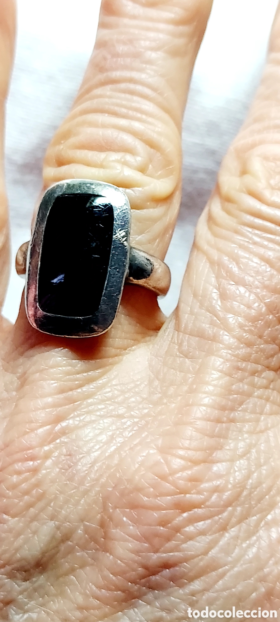 Joyeria: ANILLO DE PLATA 925 Y PIDRA NEGRA - Foto 8