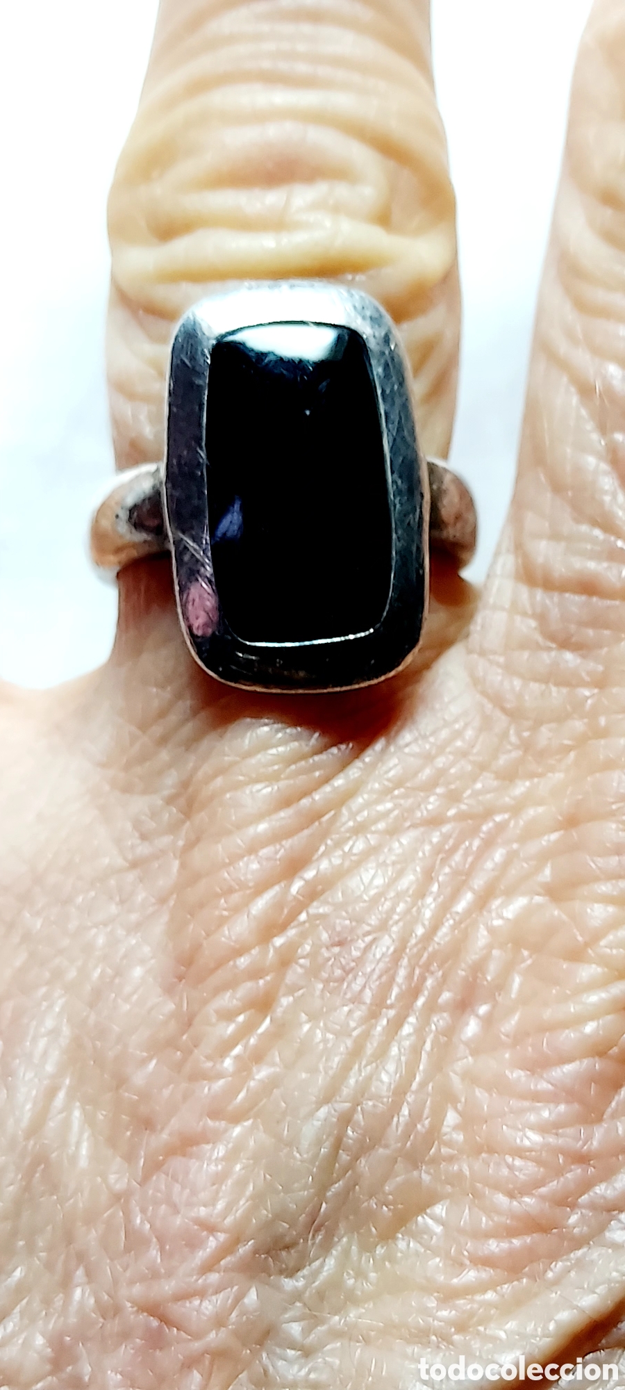 Joyeria: ANILLO DE PLATA 925 Y PIDRA NEGRA - Foto 1