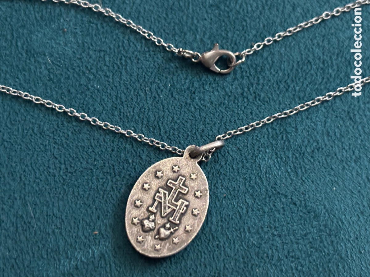 Joyeria: Cadena con medalla metal plateado - Foto 3